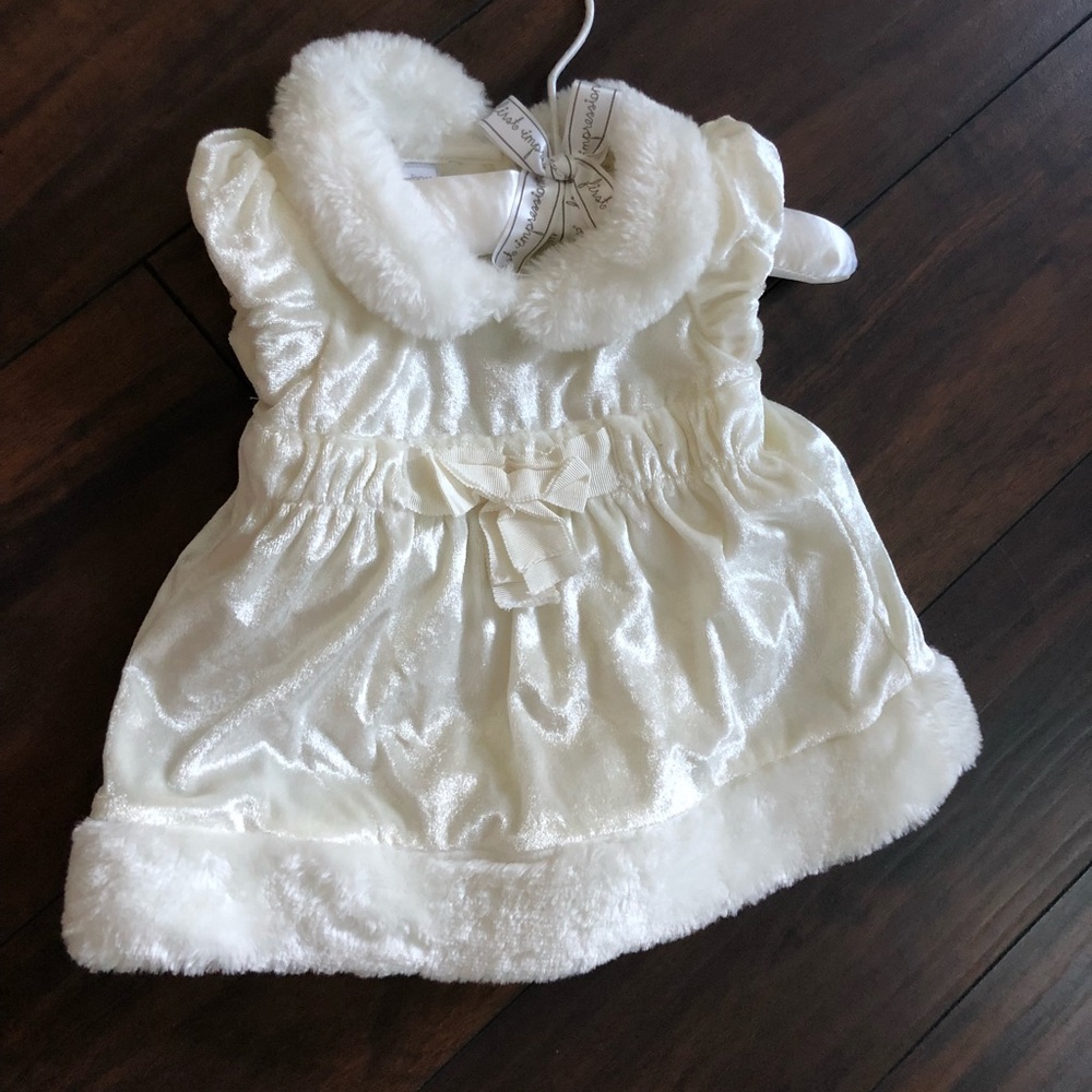 First Impressions 0-3mos winter holiday dress